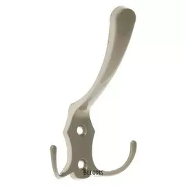 Крючок мебельный Km301sn, трёхрожковый, цвет матовый никель