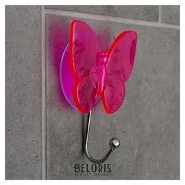 Крючок на вакуумной присоске «Бабочка»