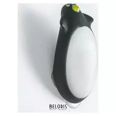 Крючок на вакуумной присоске «Пингвин», цвет чёрно-белый