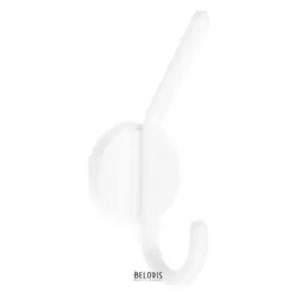 Крючок-вешалка Tundra, однорожковый, белый, 1 шт.