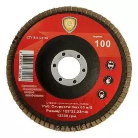 Круг лепестковый торцевой Strong сtу-243125100, 125х22 мм, р100