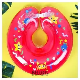 Круг на шею для купания Давай купаться, с погремушками, от 1 мес.