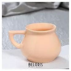 Кружка 0,3 л, персиковая, глазурь