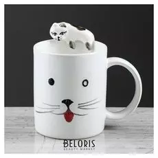 Кружка 0,3 л, с фигуркой кота