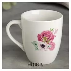 Кружка 330 мл "Розы и пионы"