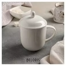 Кружка 370 мл «Ника», с керамической крышкой