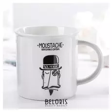 Кружка 380 мл "Усы", рисунок