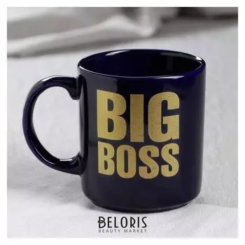 Кружка "Big Boss", кобальт, деколь, 0.35 л