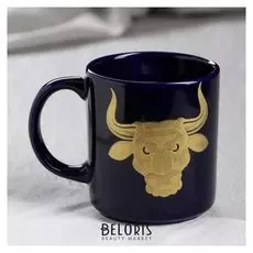 Кружка "Бык", кобальт, деколь, 0,35 л