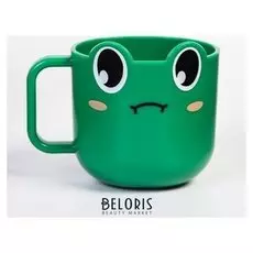 Кружка детская 260 мл., "Лягушка", цвет зеленый