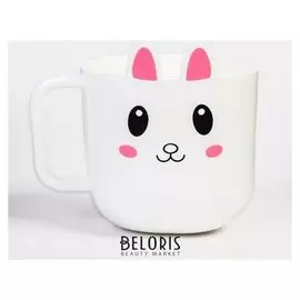 Кружка детская 260 мл., "Зайка", цвет белый