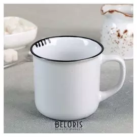 Кружка "Эмаль" 340 мл, 12,5х9,5х7,6 см, цвет белый