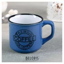 Кружка "Кофе" 165 мл, 10,5х7,5х6,7 см, цвет синий