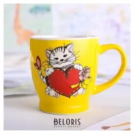 Кружка «Котики», 210 мл, 11×7,5×8,3 см, рисунок