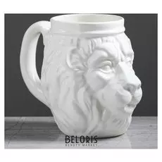 Кружка "Лев", белая, 0.75 л