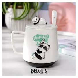 Кружка "Мечтай", с крышкой и ложкой, 350 мл