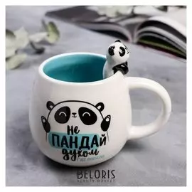 Кружка «Не пандай духом», с формовой ручкой, 300 мл