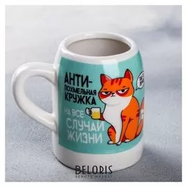 Кружка пивная сувенирная «Антипохмельная», 200 мл