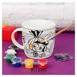 Кружка под роспись фиксики "Симка и верта", 250 мл