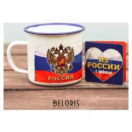 Кружка «Россия», эмалированная, 350 мл