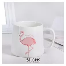 Кружка «Розовый фламинго», 350 мл