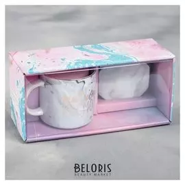 Кружка с подставкой «Ты мой космос», 350 мл, Ø 9 см