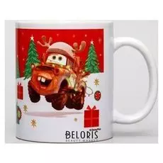 Кружка сублимация "Новый год!", тачки, 350 мл