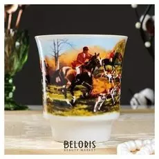 Кружка "Водолей" 0,64 л, охота на лис, деколь