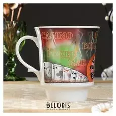 Кружка "Водолей казино", деколь, 600 мл