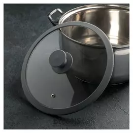 Крышка стеклянная с силиконом 24 см