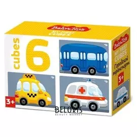 Кубики «Городской транспорт» набор 6 шт