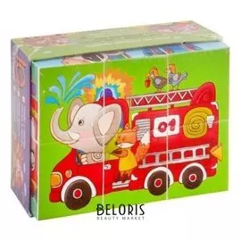 Кубики «Мы едем на машинках», 6 штук