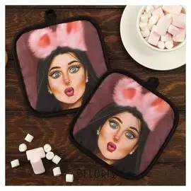 Кух. набор 2 пр. этель Love Life "Пушистая", прихв. 17*17 см - 2 шт,100% п/э