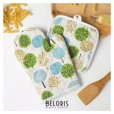 Кух. набор 2 пр. доляна"Лес",прихватка 17x17 см, рукавица 26х16 см,100% п/э