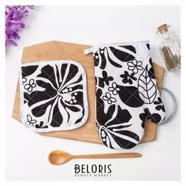 Кух. набор 2 пр. доляна"Тренд",прихватка 17x17 см, рукавица 26х16 см,100% п/э