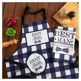 Кух. набор 3 пр. "Best Man" 70х60 см, прих. 20х20 см, полот.35х60см