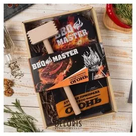 Кух.набор "Bbq Master",варежка-прихватка 20х28см, молоток деревян.