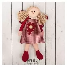 Кукла интерьерная Ангелочек на платье сердечко с пуговкой