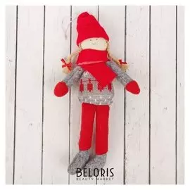 Кукла интерьерная "Маруся" в свитере и шапке