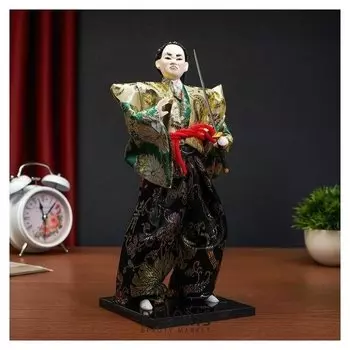 Кукла коллекционная "Самурай в кимоно и с повязкой"