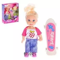 Кукла малышка Ева спортсменка с аксессуарами