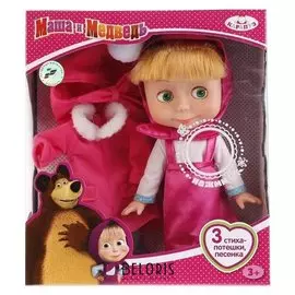 Кукла «Маша. маша и медведь» с набором зимней одежды, 25 см