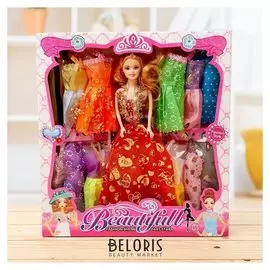 Кукла модель Нелли с набором платьев