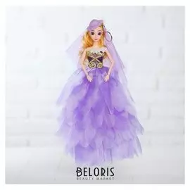 Кукла на подставке Принцесса сиреневое платье шляпка