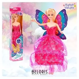 Кукла с крыльями Фея цветов в наборе с блестящим клеем и стразами