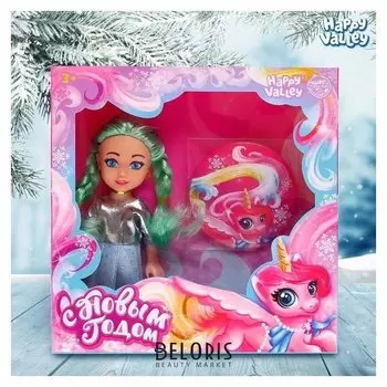 Кукла с зеркальцем «С новым годом»