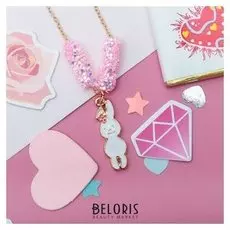 Кулон детский пайетки, зайчик