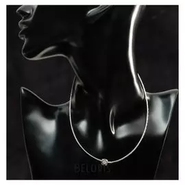 Кулон "Леди" кубик, цвет белый в серебре, 35см