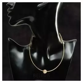 Кулон "Леди" сфера, цвет белый в золоте, 35см