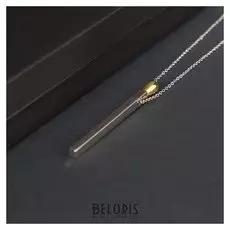 Кулон "Спичка", цвет золото с серебром, 30см